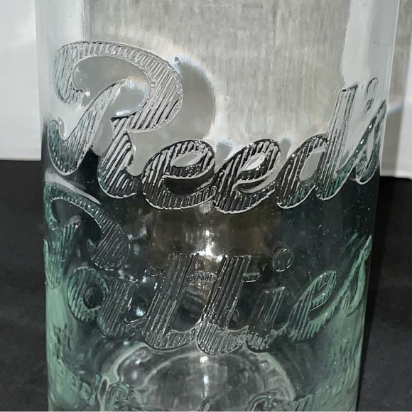 c1920s Reed's Patties Candy Company Chicago Clear Glass Jar Embossed Lettering - Picture 3 of 8